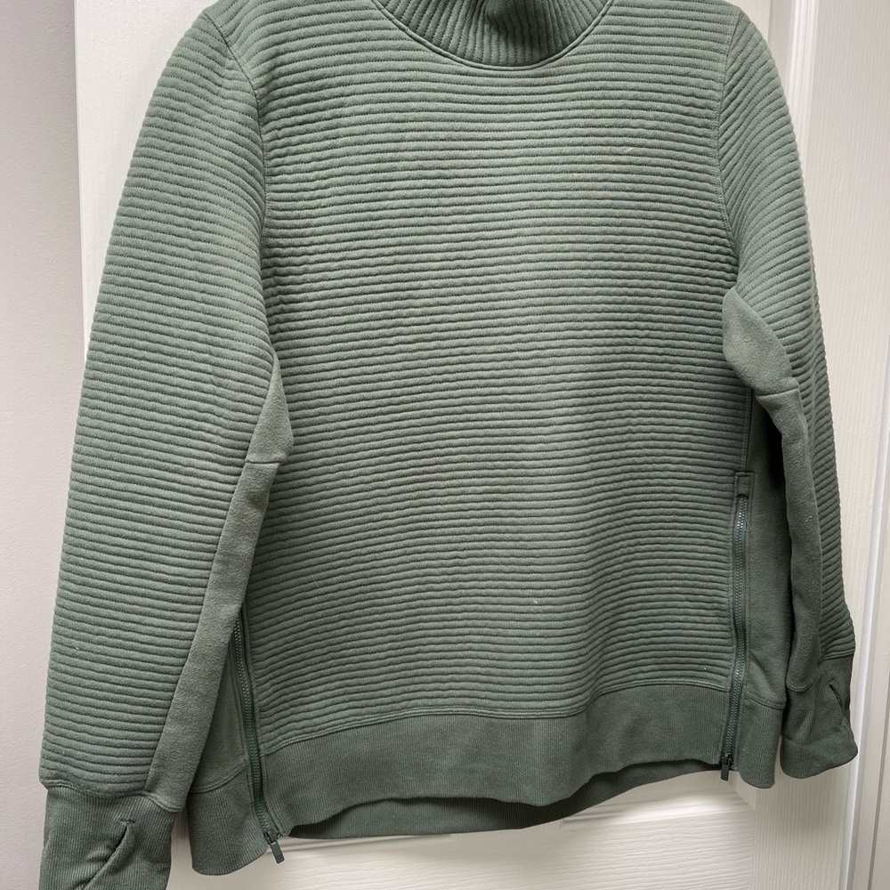Men's Green Ribbed Sweater - Picture 2 of 2
